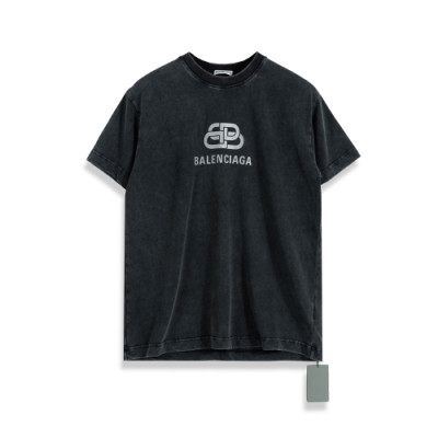 [발렌시아가]Balenciaga 2020 Mm/Wm Logo Cotton Short Sleeved Tshirts - 발렌시아가 2020 남자 로고 오버사이즈 코튼 반팔티 Bal0659x.Size(xs - l).다크그레이