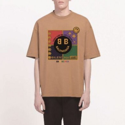 [발렌시아가]Balenciaga 2020 Mm/Wm Logo Cotton Short Sleeved Tshirts - 발렌시아가 2020 남자 로고 오버사이즈 코튼 반팔티 Bal0661x.Size(xs - l).카멜