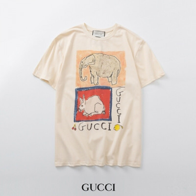 [매장판]Gucci 2020 Mm/Wm Logo Cotton Short Sleeved Tshirts - 구찌 2020 남/녀 로고 코튼 반팔티 Guc02862x.Size(m - 2xl).아이보리