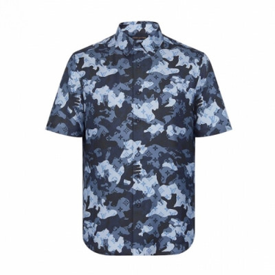 [루이비통]Louis vuitton 2020 Mens Trendy Cotton Short Sleeved shirts - 루이비통 2020 남성 트렌디 코튼 반팔 셔츠 Lou02006x.Size(xs - xl).블루