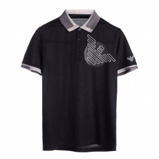 [알마니]Armani 2020 Mens Logo Silket Short Sleeved Tshirts - 알마니 2020 남성 로고 실켓 반팔티 Arm0717x.Size(m - 3xl).블랙