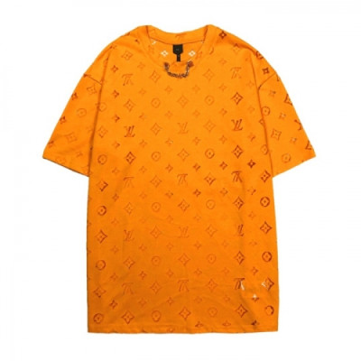 [루이비통]Louis vuitton 2020 Mens Logo Cotton Short Sleeved Tshirts - 루이비통 2020 남성 로고 코튼 반팔티 Lou02029x.Size(s - xl).오렌지