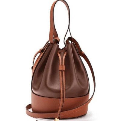 Loewe 2020 Balloon Large Bucket Shoulder Bag,31cm - 로에베 2020 벌룬 라지 버킷 숄더백 ,LOEB0410,31cm,브라운