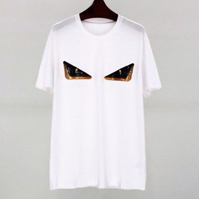 [펜디]Fendi 2020 Mens Logo Casual Short Sleeved Tshirts - 펜디 2020 남성 로고 캐쥬얼 코튼 반팔티 Fen0749x.Size(xl - 3xl).화이트