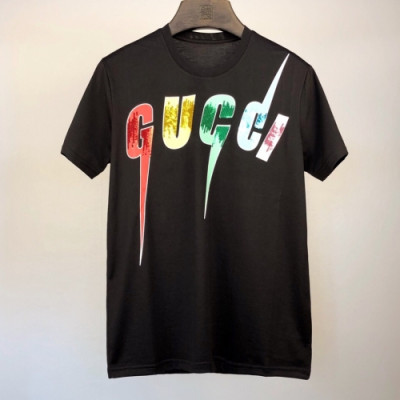 [매장판]Gucci 2020 Mm/Wm Logo Cotton Short Sleeved Tshirts - 구찌 2020 남/녀 로고 코튼 반팔티 Guc02878x.Size(s - 3xl).블랙
