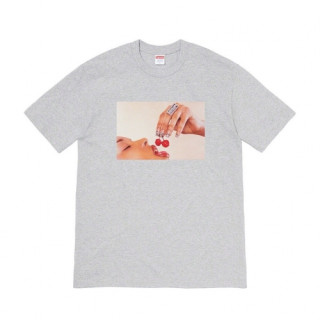 [슈프림]Supreme 2020 Mens Logo Cotton Short Sleeved Tshirts - 슈프림 2020 남성 로고 코튼 반팔티 Sup0096x.Size(s - xl).그레이