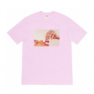[슈프림]Supreme 2020 Mens Logo Cotton Short Sleeved Tshirts - 슈프림 2020 남성 로고 코튼 반팔티 Sup0097x.Size(s - xl).핑크