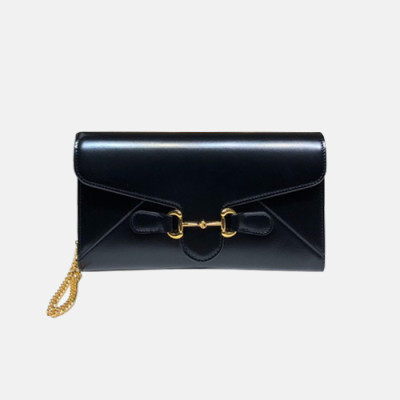 Gucci 2020 Ladies Leather Clutch Bag ,23CM - 구찌 2020 여성용 레더 클러치백 614381,GUB1151,23cm,블랙