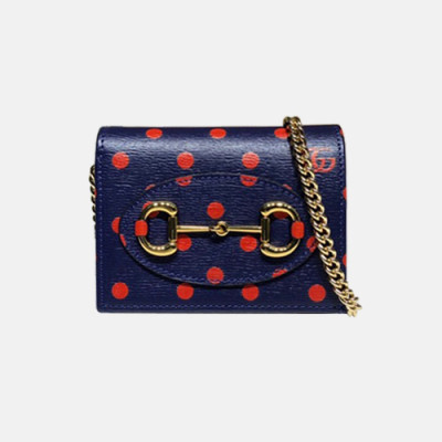 Gucci 2020 Ladies Leather Chain Wallet ,623180 - 구찌 2020 여성용 레더 체인 반지갑,GUW0152.Size(11cm), 네이비