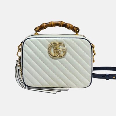 Gucci 2020 Marmont Bamboo Tote Shoulder Bag,22CM - 구찌 2020 마몬트 뱀부 토트 숄더백 602270,GUB1164 ,22cm,화이트