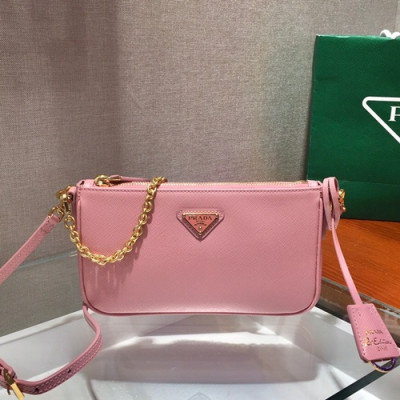 Prada 2020 Women Leather Shoulder Bag ,20CM - 프라다 2020 여성용 레더 숄더백 1BH171-1,20CM,핑크