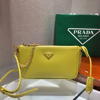 Prada 2020 Women Leather Shoulder Bag ,20CM - 프라다 2020 여성용 레더 숄더백 1BH171-2,20CM,옐로우