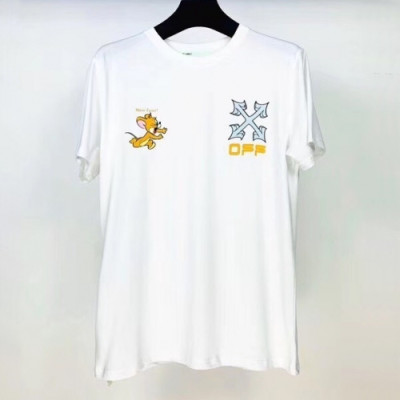 [오프화이트]Off-white 2020 Mm/Wm Printing Logo Crew - neck Cotton Short Sleeved Tshirts - 오프화이트 2020 남자 프린팅 로고 크루넥 오버사이즈 코튼 반팔티 Off0452x.Size(s - xl).화이트