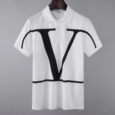 [발렌티노]Valentino 2020 Mens Logo Short Sleeved Polo Tshirts - 발렌티노 2020 남성 로고 폴로 반팔티 Val0415x.Size(m - 2xl).화이트