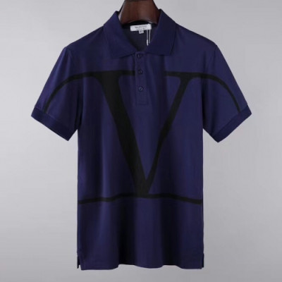 [발렌티노]Valentino 2020 Mens Logo Short Sleeved Polo Tshirts - 발렌티노 2020 남성 로고 폴로 반팔티 Val0421x.Size(m - 2xl).네이비