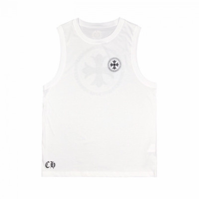 [크롬하츠]Chrome hearts 2020 Mens Logo Casual Short Sleeveless Tshirts - 크롬하츠 2020 남성 로고 캐쥬얼 나시 Chr0230x.Size(s - xl).화이트