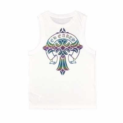 [크롬하츠]Chrome hearts 2020 Mens Logo Casual Short Sleeveless Tshirts - 크롬하츠 2020 남성 로고 캐쥬얼 나시 Chr0233x.Size(s - xl).화이트