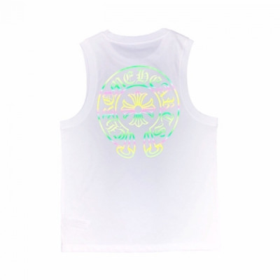 [크롬하츠]Chrome hearts 2020 Mens Logo Casual Short Sleeveless Tshirts - 크롬하츠 2020 남성 로고 캐쥬얼 나시 Chr0238x.Size(s - xl).화이트