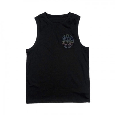 [크롬하츠]Chrome hearts 2020 Mens Logo Casual Short Sleeveless Tshirts - 크롬하츠 2020 남성 로고 캐쥬얼 나시 Chr0239x.Size(s - xl).블랙