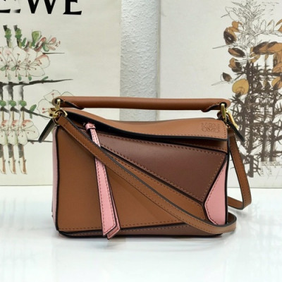 Loewe 2020 Puzzle Mini Shoulder Bag, 18CM - 로에베 2020 퍼즐 미니 숄더백 ,LOEB0423, 18CM, 브라운