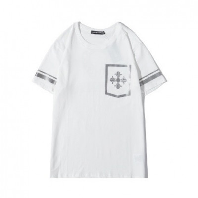 [크롬하츠]Chrome hearts 2020 Mens Logo Casual Short Sleeved Tshirts - 크롬하츠 2020 남성 로고 캐쥬얼 반팔티 Chr0244x.Size(s - 2xl).화이트