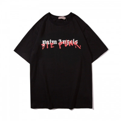 [팜 엔젤스]Palm Angels 2020 Mm/Wm Logo Cotton Short Sleeved Tshirts - 팜 엔젤스 2020 남/녀 로고 코튼 반팔티셔츠 Pam0166x.Size(m - 2xl).블랙