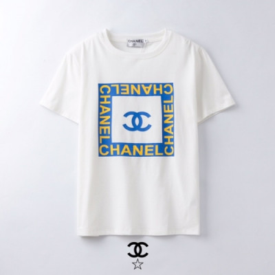 [샤넬]Chanel 2020 Mm/Wm 'CC' Logo Cotton Short Sleeved Tshirts - 샤넬 2020 남/녀 'CC'로고 코튼 반팔티 Cnl0597x.Size(s - 2xl).화이트