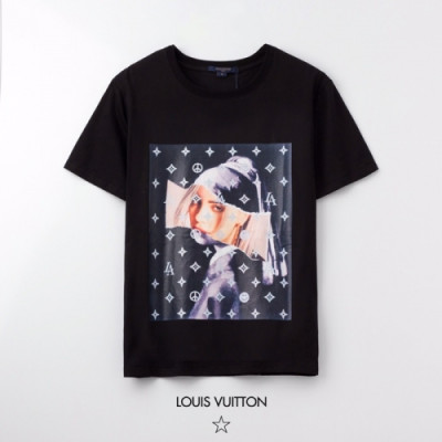 [루이비통]Louis vuitton 2020 Mens Logo Short Sleeved Tshirts - 루이비통 2020 남성 로고 반팔티 Lou02056x.Size(s - 2xl).블랙