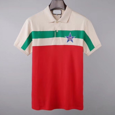 [매장판]Gucci 2020 Mens Logo Short Sleeved Polo Tshirts - 구찌 2020 남성 로고 폴로 반팔티 Guc02919x.Size(m - 2xl).레드