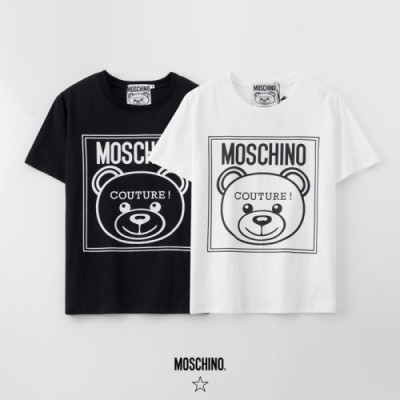 [모스키노]Moschino 2020 Mm/Wm Logo Cotton Short Sleeved Tshirts - 모스키노 2020 남자 로고 코튼 반팔티 Mos0098x.Size(s - 2xl).블랙