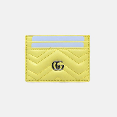 Gucci 2020 GG Marmont Card Case 443127 - 구찌 마몬트 카드 케이스 GUCW0163, 10CM, 옐로우