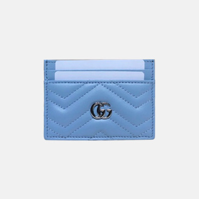 Gucci 2020 GG Marmont Card Case 443127 - 구찌 마몬트 카드 케이스 GUCW0164, 10CM, 블루