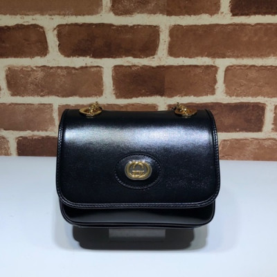 Gucci 2020 Marina Leather Mini Shoulder Bag,18CM - 구찌 2020 마리나 레더 미니 숄더백 576423,GUB1187,18cm,블랙