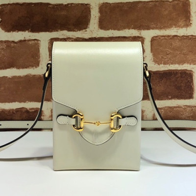 Gucci 2020 Leather Phone Bag Shoulder Bag,17CM - 구찌 2020 레더 폰백 숄더백 ,625615,GUB1194,17CM,아이보리