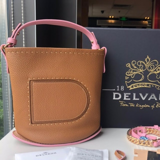 Delvaux 2020 Pin Leather Shoulder Bag,20cm - 델보 2020 핀 레더 숄더백,DVB0347,20cm .카멜
