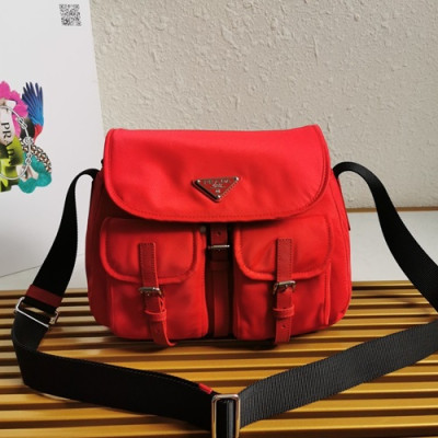 Prada 2020 Nylon Messenger Shoulder Bag,30CM - 프라다 2020 나일론 남여공용 메신저 숄더백,1BD225-2,30cm,레드