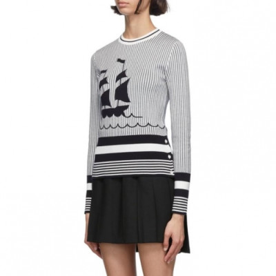 [톰브라운]Thom Browne 2020 Womens Strap Crew-neck Sweaters - 톰브라운 2020 여성 스트랩 크루넥 스웨터 Thom0923x.Size(s - l).블랙