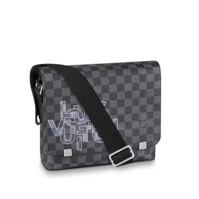 Louis Vuitton 2020 District Shoulder Bag,25cm - 루이비통 2020 남성용 디스트릭트 숄더백 N41028,LOUB2238,25cm,블랙