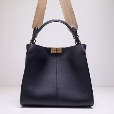 Fendi 2020 Leather Tote Shoulder Bag ,30CM - 펜디 2020 레더 여성용 토트 숄더백  FENB0557,30CM,블랙