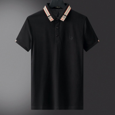 [버버리]Burberry 2020 Mens Logo Cotton Short Sleeved Polo Tshirts - 버버리 2020 남성 로고 코튼 폴로 반팔티 Bur02808x.Size(m - 3xl).블랙