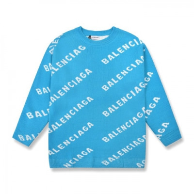 [발렌시아가]Balenciaga 2020 Mm/Wm Logo Crew-neck Sweaters - 발렌시아가 2020 남자 로고 크루넥 스웨터 Bal0685x.Size(xs - m).블루