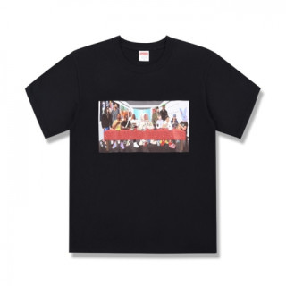 [슈프림]Supreme 2020 Mens Logo Cotton Short Sleeved Tshirts - 슈프림 2020 남성 로고 코튼 반팔티 Sup0102x.Size(s - xl).블랙