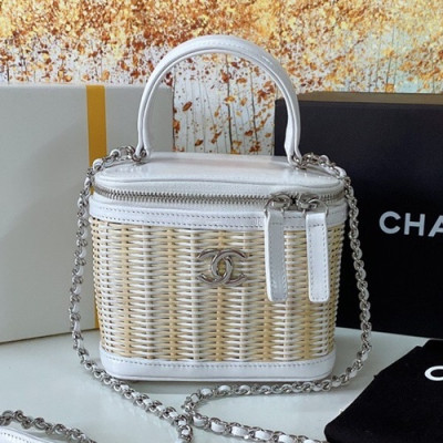 Chanel 2020 Leather Tote Shoulder Bag,15CM - 샤넬 2020 레더 토트 숄더백,CHAB1559,15CM,화이트