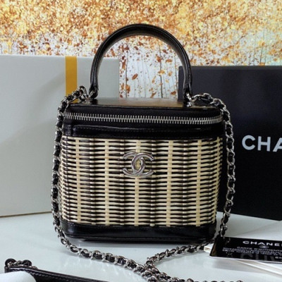 Chanel 2020 Leather Tote Shoulder Bag,15CM - 샤넬 2020 레더 토트 숄더백,CHAB1560,15CM,블랙