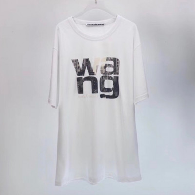 [매장판]Alexsander Wang 2020 Mm/Wm Logo Cotton Short Sleeved Tshirts - 알렉산더왕 2020 남/녀 로고 코튼 반팔티 Alw0130x.Size(xs  - l).화이트