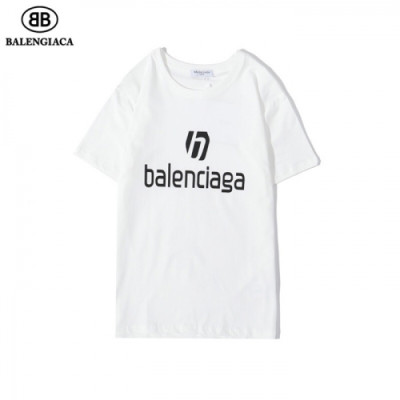 [발렌시아가]Balenciaga 2020 Mm/Wm Logo Cotton Short Sleeved Tshirts - 발렌시아가 2020 남자 로고 오버사이즈 코튼 반팔티 Bal0712x.Size(s - 2xl).화이트