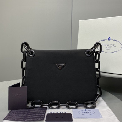 Prada 2020 Hobo Shoulder Bag,26CM - 프라다 2020 호보 숄더백,PRAB0135, 26cm,블랙