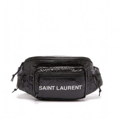 Saint Laurent 2020 Nylon Hip Sack,45CM - 입생로랑 2020 남여공용 나일론 힙색, SLB0566,45CM,블랙