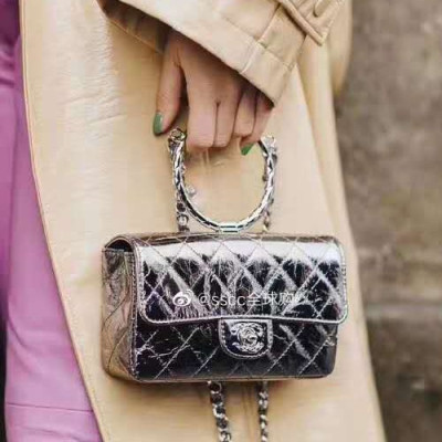 Chanel 2020 Woman Leather Tote Shoulder Bag 18CM - 샤넬 2020 여성용 레더 토트 숄더백,CHAB1566,18CM,다크그레이