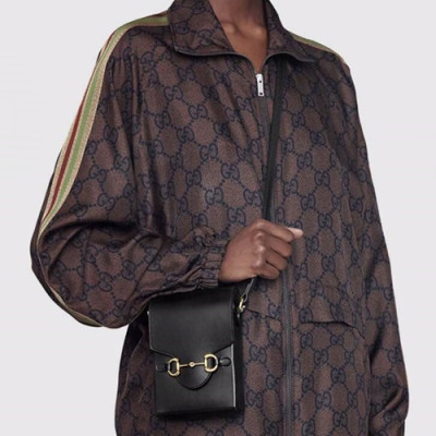 Gucci 2020 Leather Phone Bag Shoulder Bag,17CM - 구찌 2020 레더 폰백 숄더백 ,625615,GUB1198,17CM,블랙